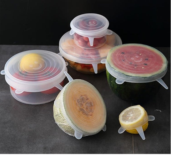 Reusable Stretch Silicone Food Covers – Keep Food Fresh Without Plastic
