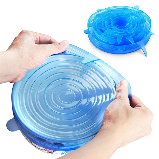 Reusable Stretch Silicone Food Covers – Keep Food Fresh Without Plastic