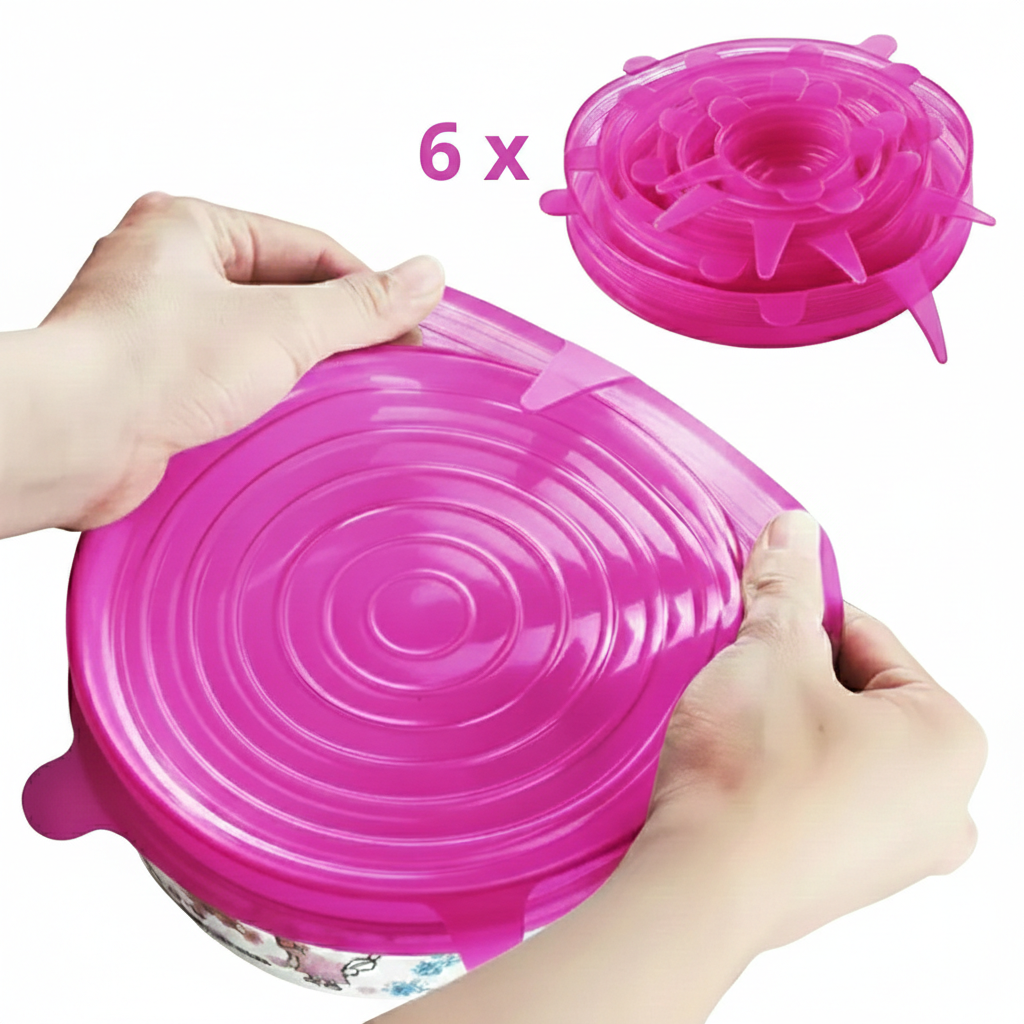 Reusable Stretch Silicone Food Covers – Keep Food Fresh Without Plastic