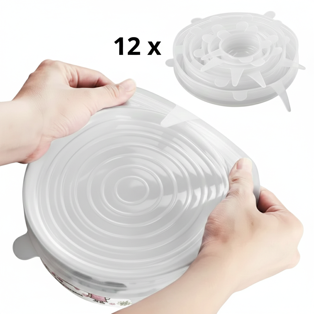Reusable Stretch Silicone Food Covers – Keep Food Fresh Without Plastic